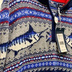 Men’s Vineyard Vines 1/2 Zip Marlin Sweater